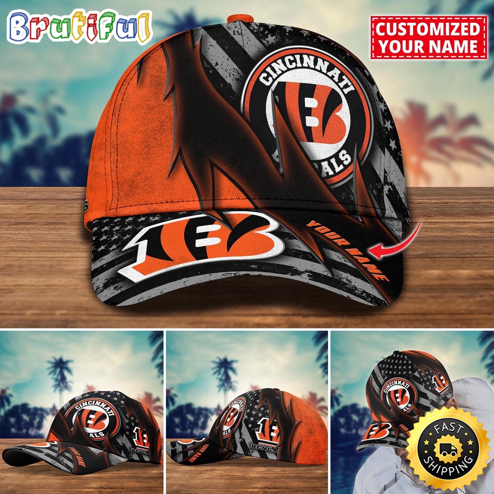 NFL Cincinnati Bengals Baseball Cap Custom Football Hat For Fans