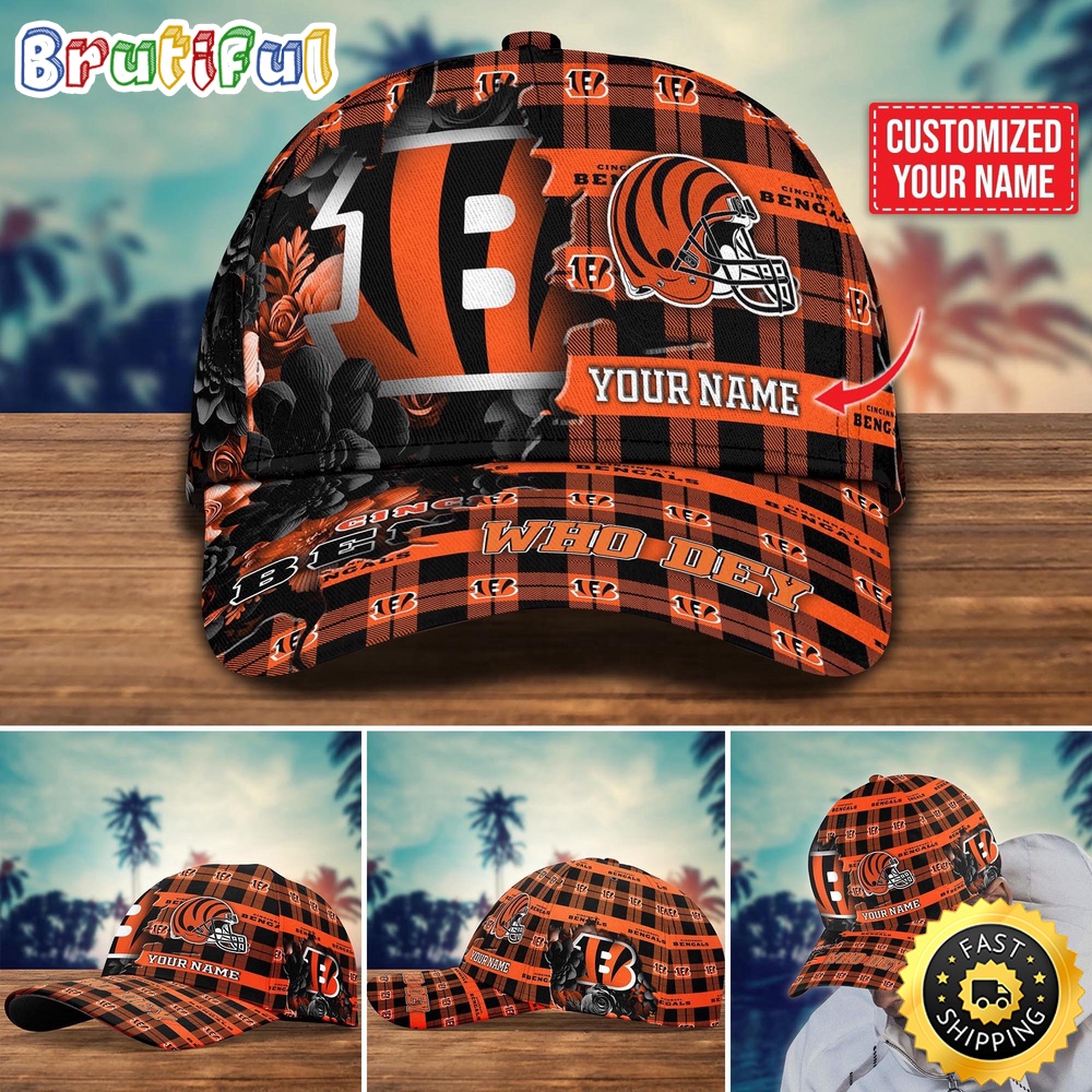 NFL Cincinnati Bengals Baseball Cap Flower Trending Custom Cap