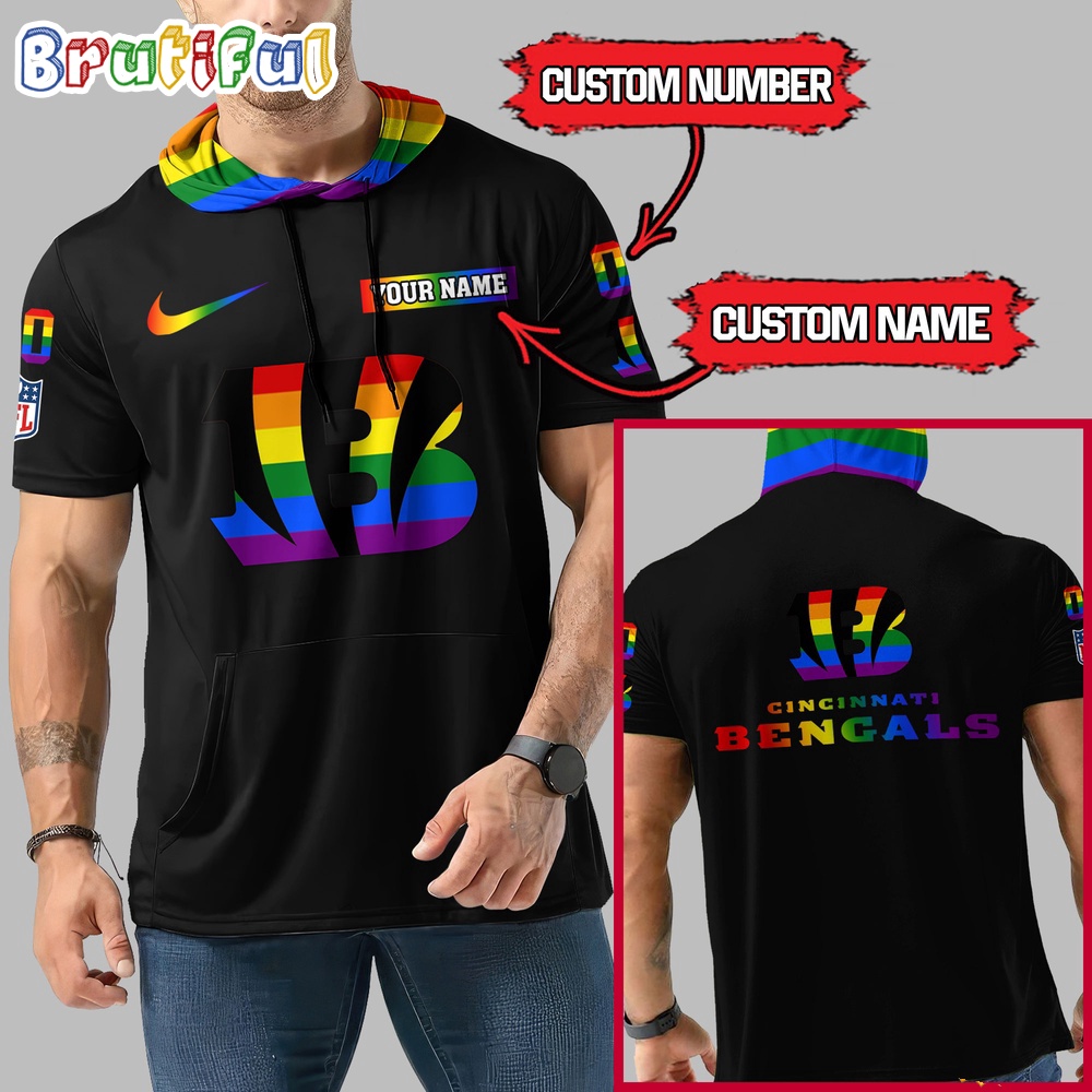 NFL Cincinnati Bengals LGBT Workout Hoodie Tank Tops Custom LGBT Pride Shirt