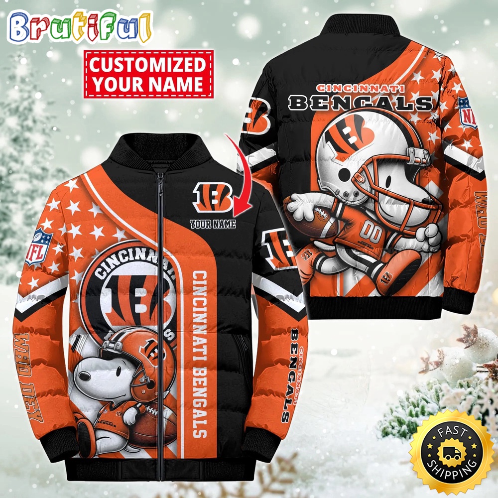 NFL Cincinnati Bengals Puffer Jacket Snooby Customized Jacket