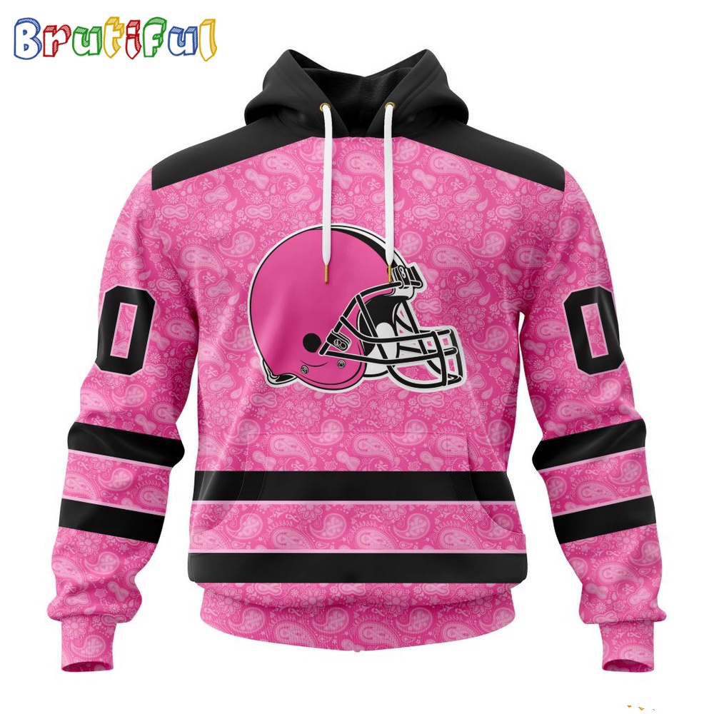 NFL Cleveland Browns Hoodie Special Pink Hoodie Design Fight Breast Cancer