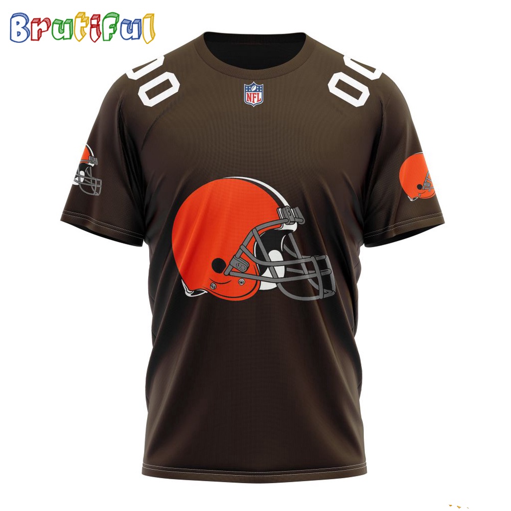 NFL Cleveland Browns T-Shirt 2024 Personalized Name And Number Unisex T-Shirt