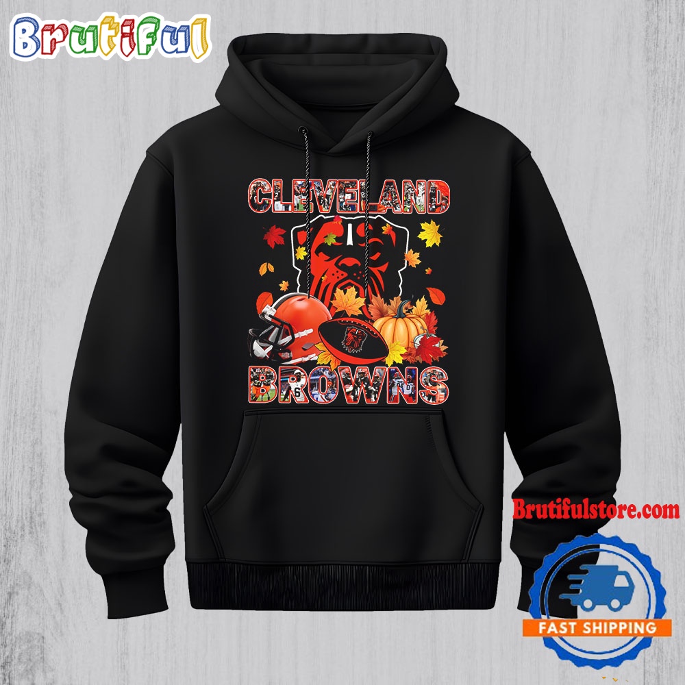 NFL Cleveland Browns Team Player Graphics Autumn Hoodie Shirt