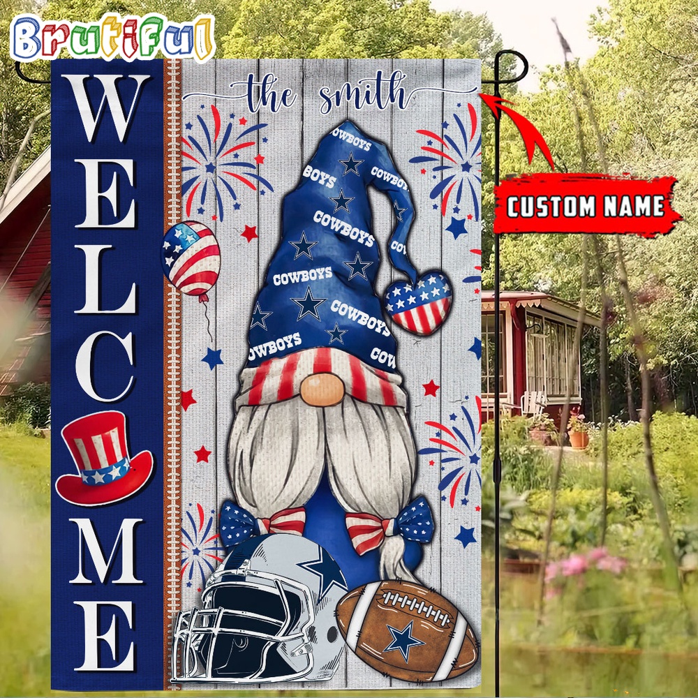 NFL Dallas Cowboys America 4th Of July Independence Day Flag, Football Gomes 4th Of July Garden Flag