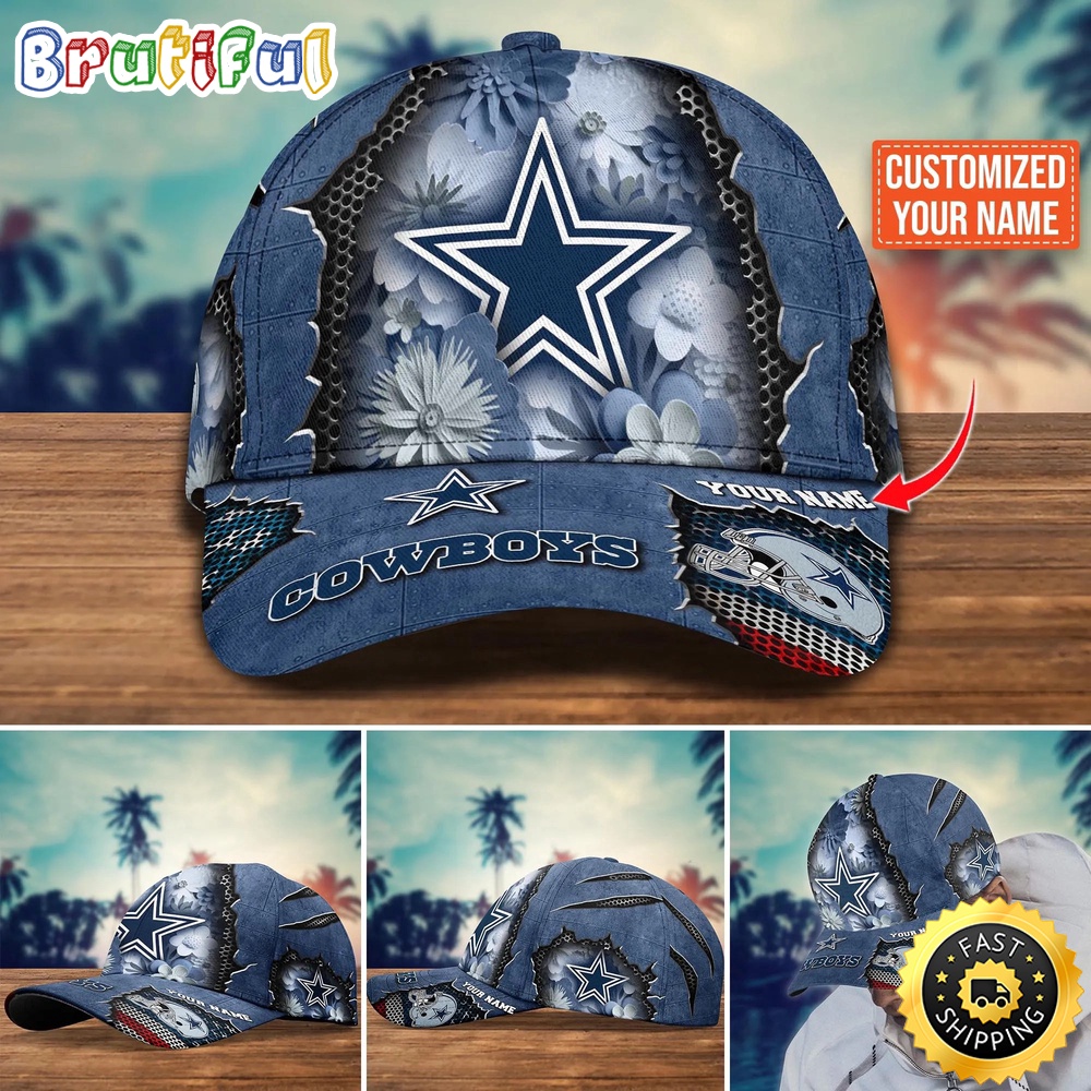 NFL Dallas Cowboys Baseball Cap Flag Flower Trending Custom Cap