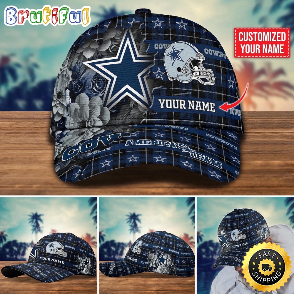 NFL Dallas Cowboys Baseball Cap Flower Trending Custom Cap