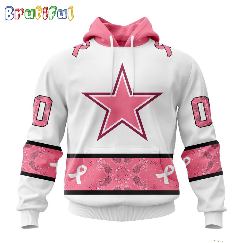 NFL Dallas Cowboys Hoodie Special Pink Design Fight Breast Cancer