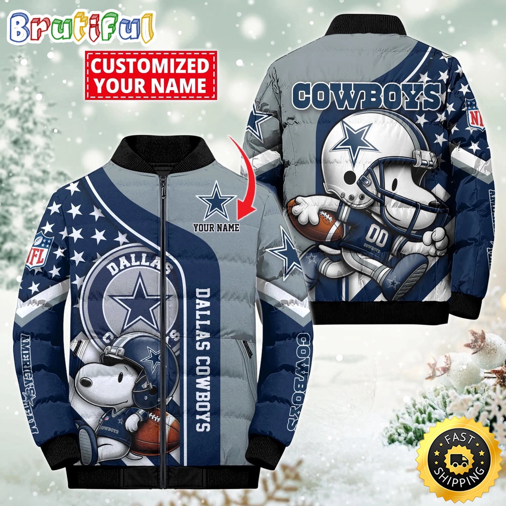 NFL Dallas Cowboys Puffer Jacket Snooby Customized Jacket