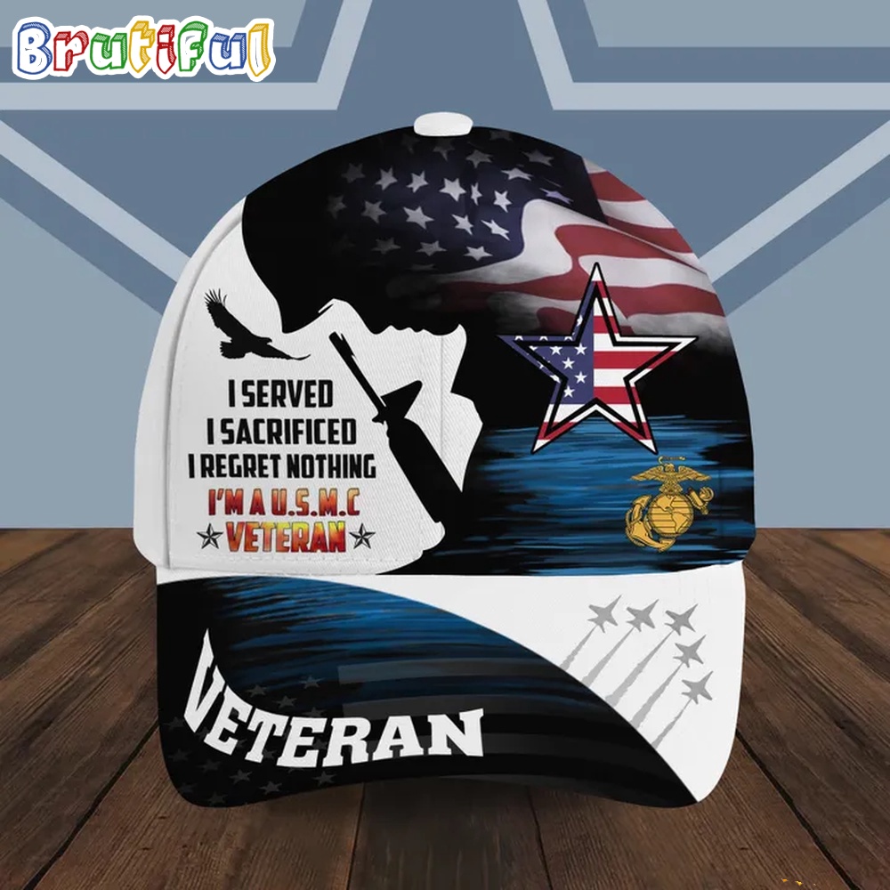 NFL Dallas Cowboys Special American Flag US Marine Corps Veteran Baseball Cap
