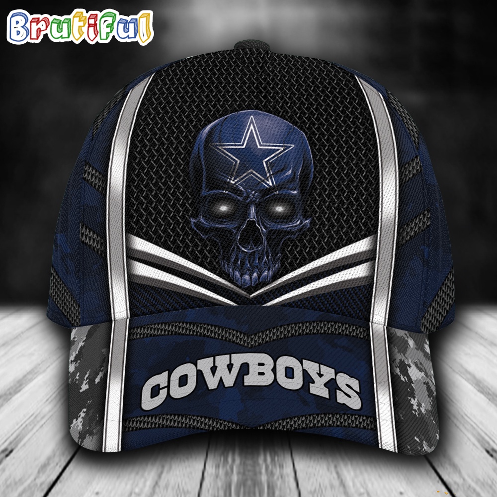 NFL Dallas Cowboys Special Halloween Skull Custom Baseball Cap
