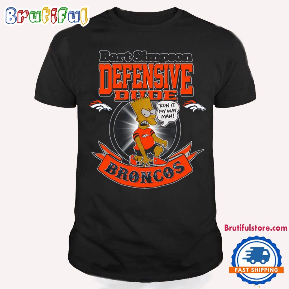NFL Denver Broncos Bart Simpson Defensive Dude T Shirt