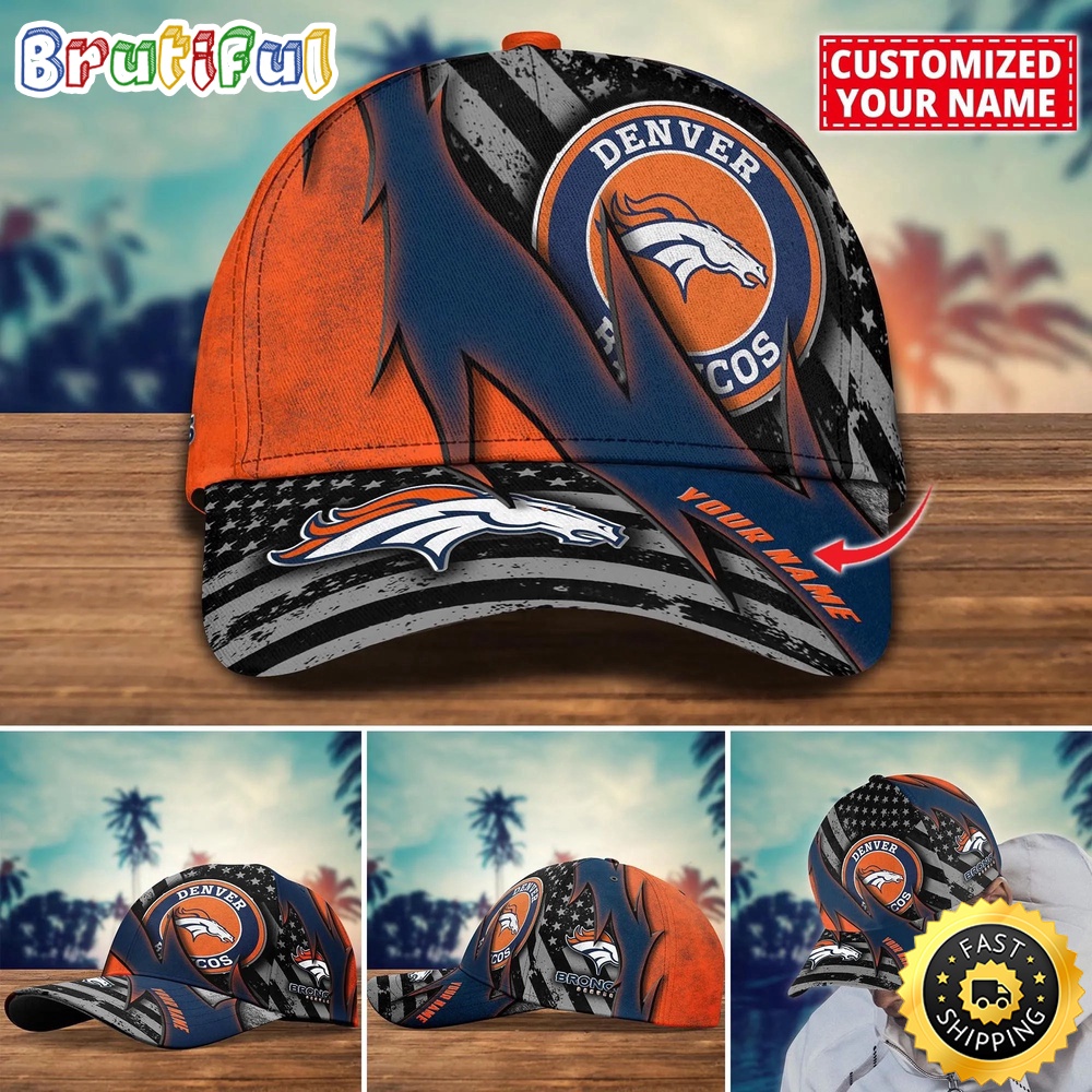 NFL Denver Broncos Baseball Cap Custom Football Hat For Fans