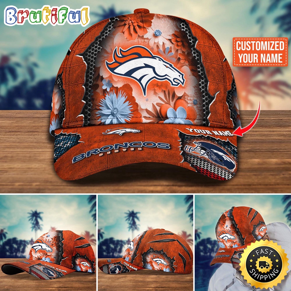 NFL Denver Broncos Baseball Cap Flag Flower Trending Custom Cap
