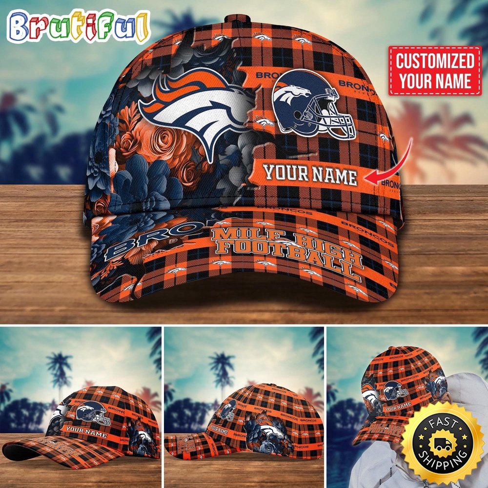 NFL Denver Broncos Baseball Cap Flower Trending Custom Cap