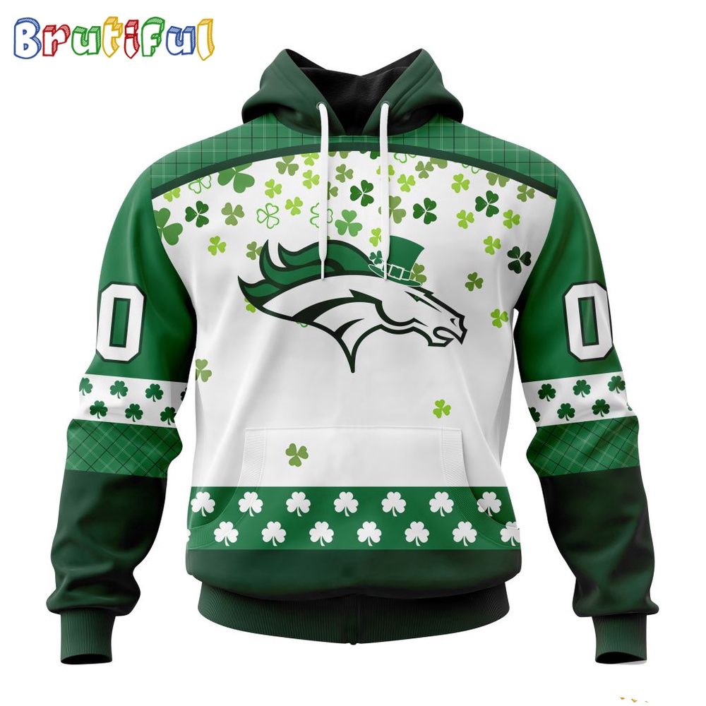 NFL Denver Broncos Hoodie Special Design For St Patrick Day