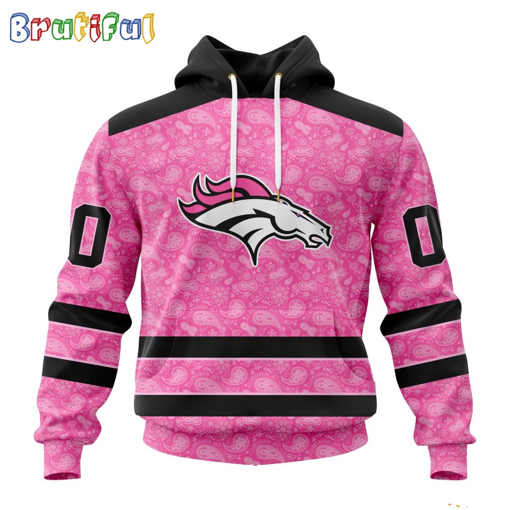 NFL Denver Broncos Hoodie Special Pink Hoodie Design Fight Breast Cancer
