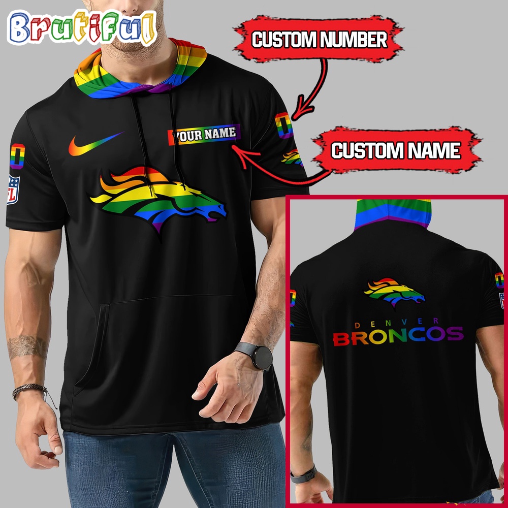 NFL Denver Broncos LGBT Workout Hoodie Tank Tops Custom LGBT Pride Shirt