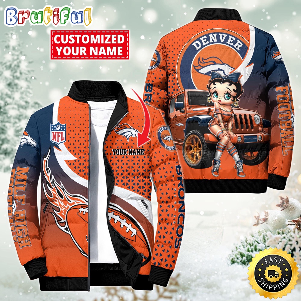 NFL Denver Broncos Puffer Jacket Betty Boop Custom Jacket