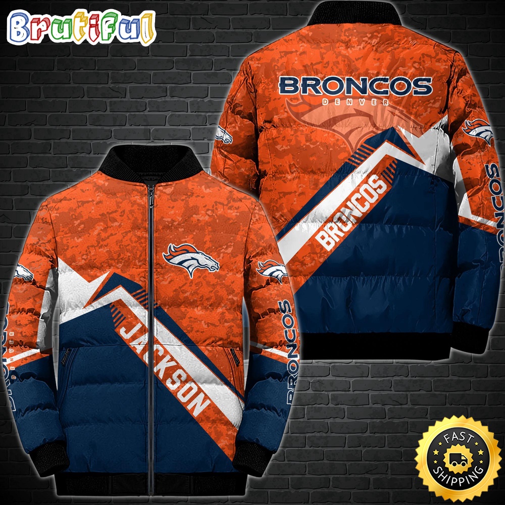 NFL Denver Broncos Puffer Jacket Customized Sport Down Jacket