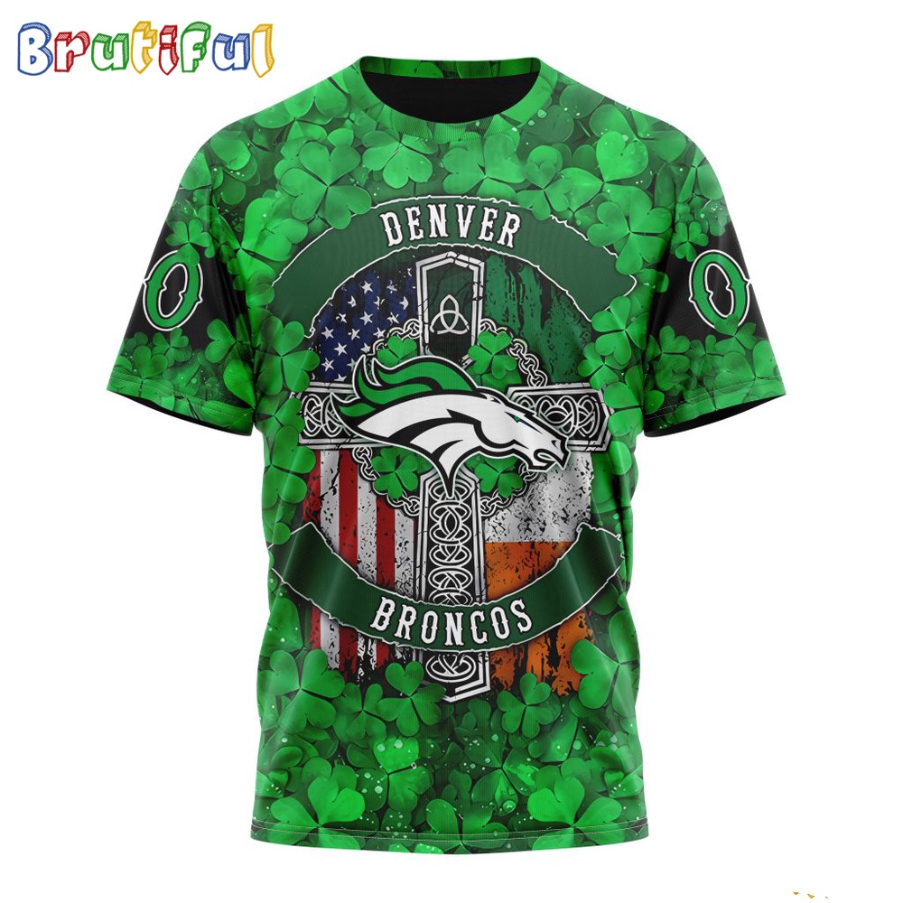 NFL Denver Broncos T-Shirt Special Design 3D T-Shirt St Patrick Day