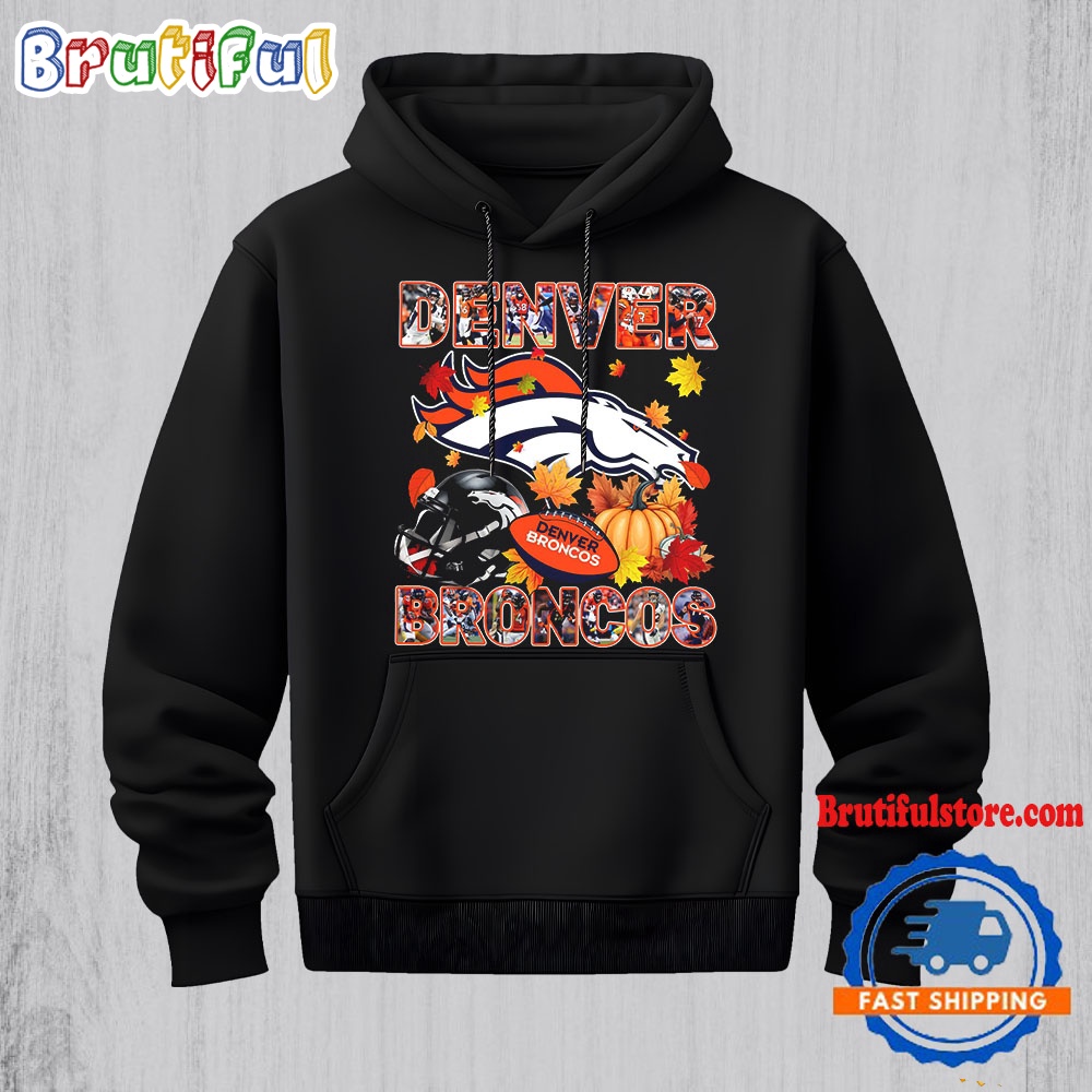 NFL Denver Broncos Team Player Graphics Autumn Hoodie Shirt
