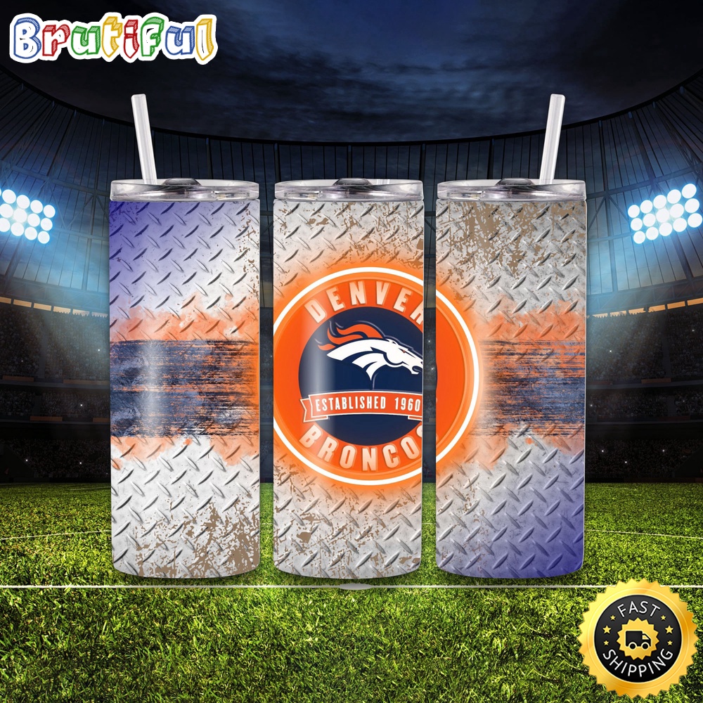 NFL Denver Broncos Tumbler Logo And Team Skinny Tumbler