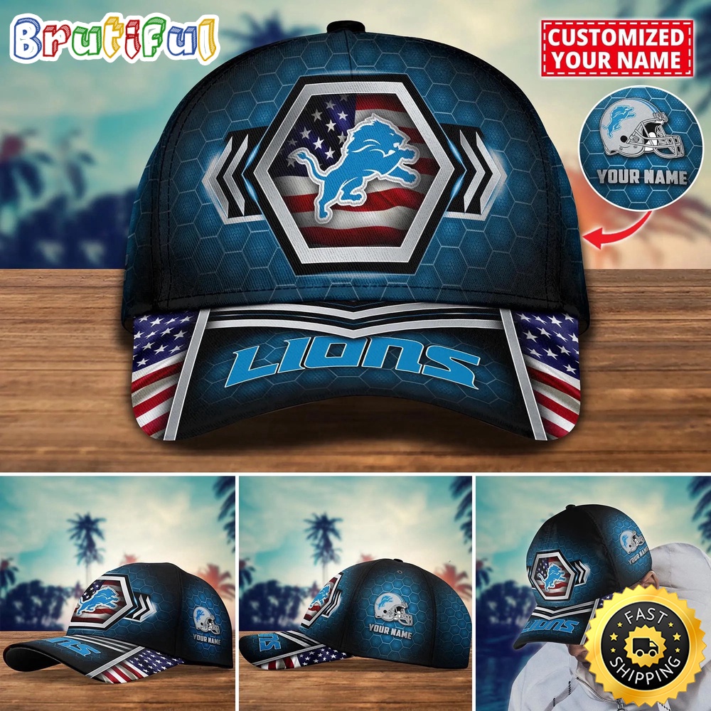 NFL Detroit Lions Baseball Cap Best Trending Custom Name Cap