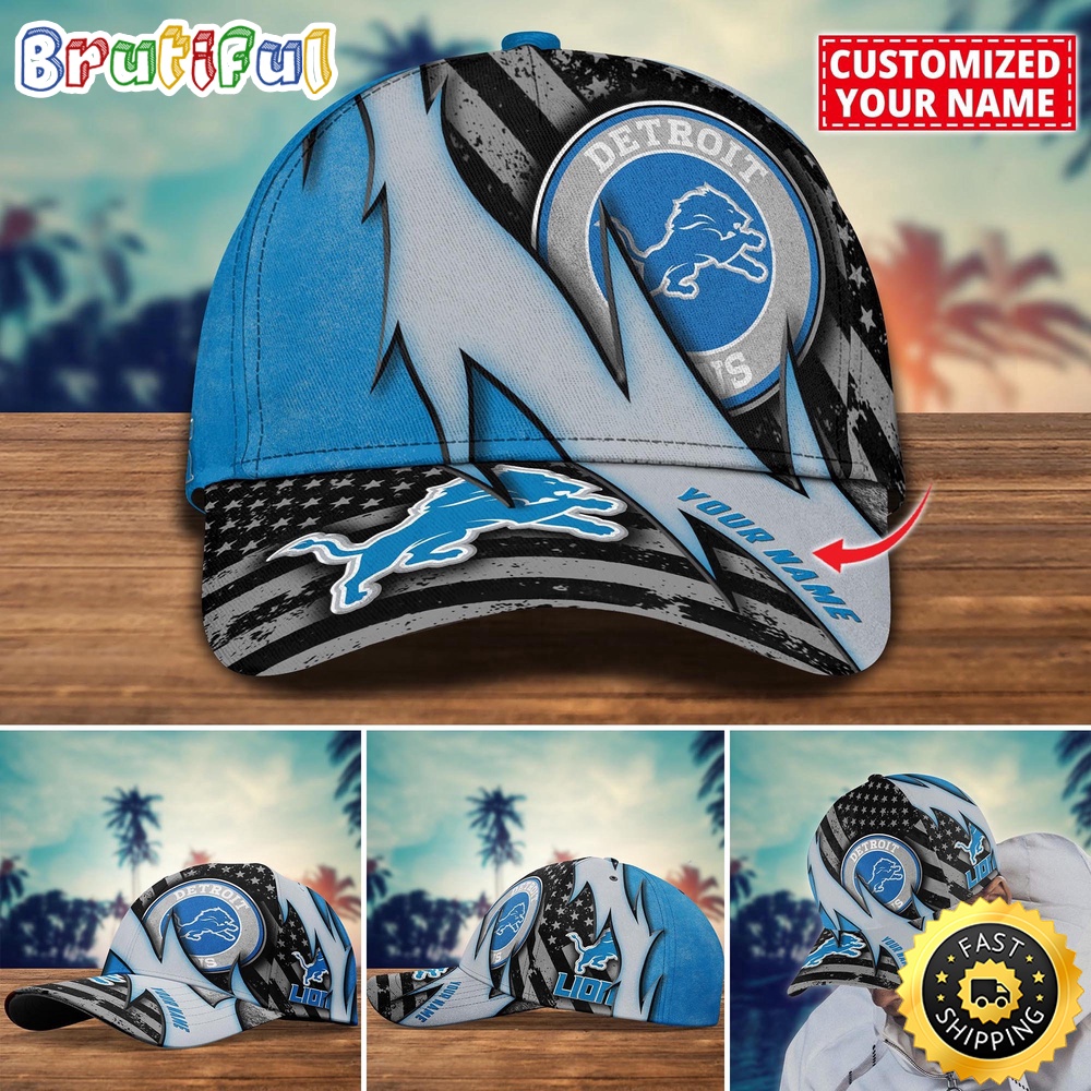 NFL Detroit Lions Baseball Cap Custom Football Hat For Fans