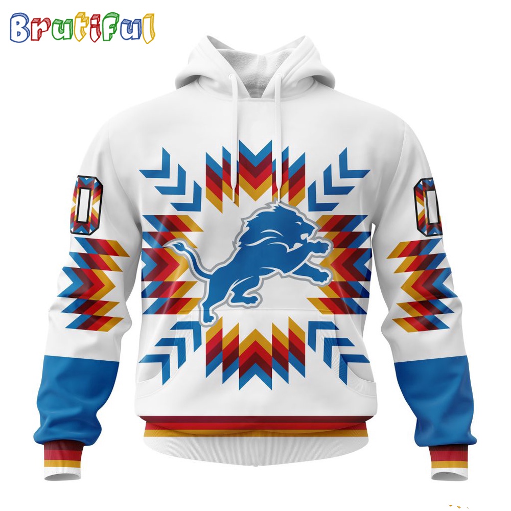 NFL Detroit Lions Hoodie Special Design With Native Pattern