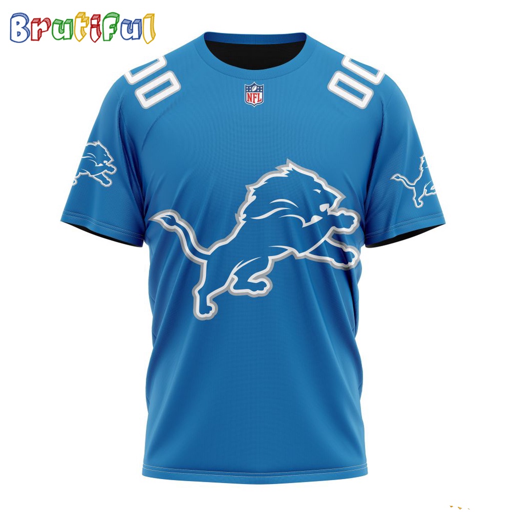 NFL Detroit Lions T-Shirt 2024 Personalized Name And Number Unisex T-Shirt