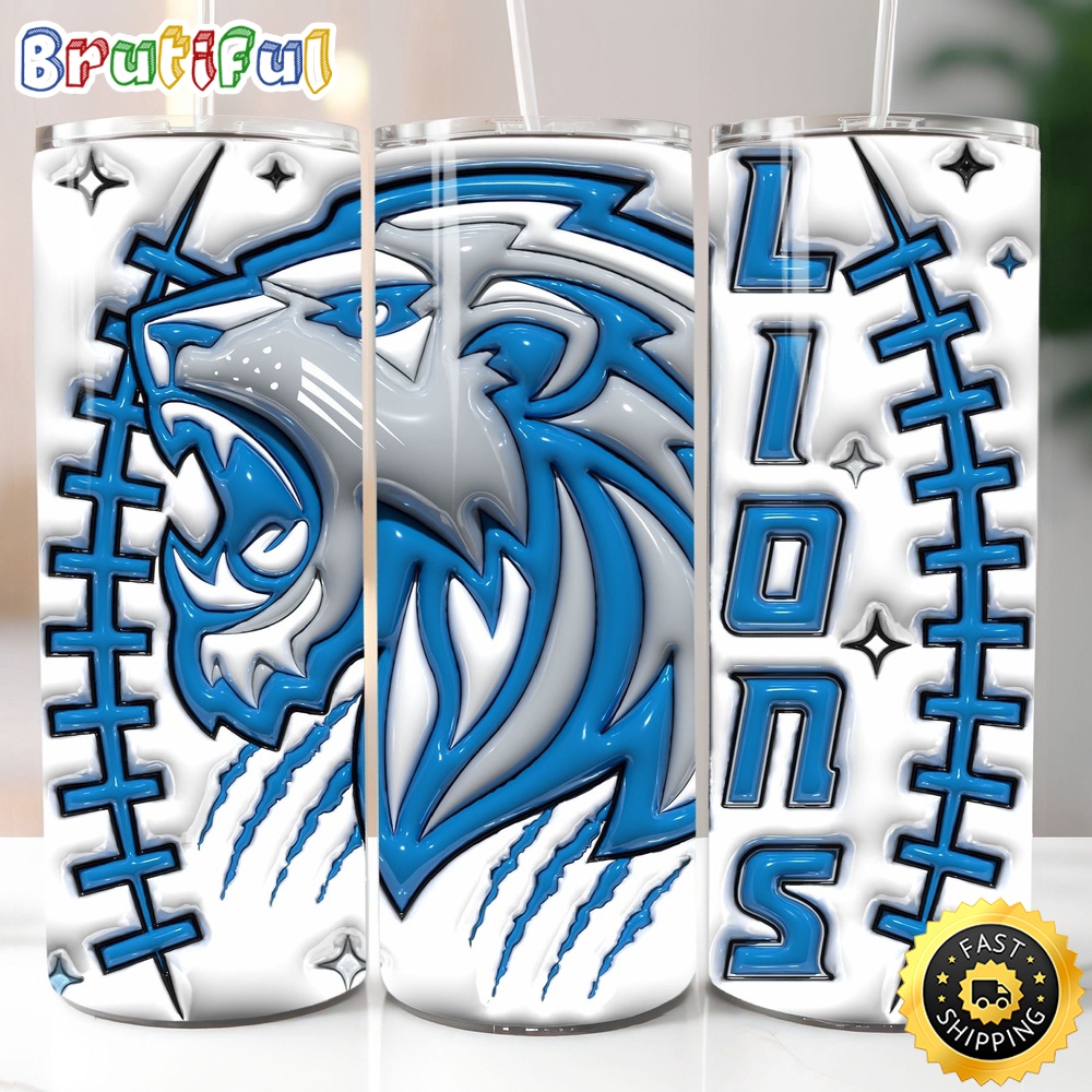 NFL Detroit Lions Tumbler All Over Print Skinny Tumbler