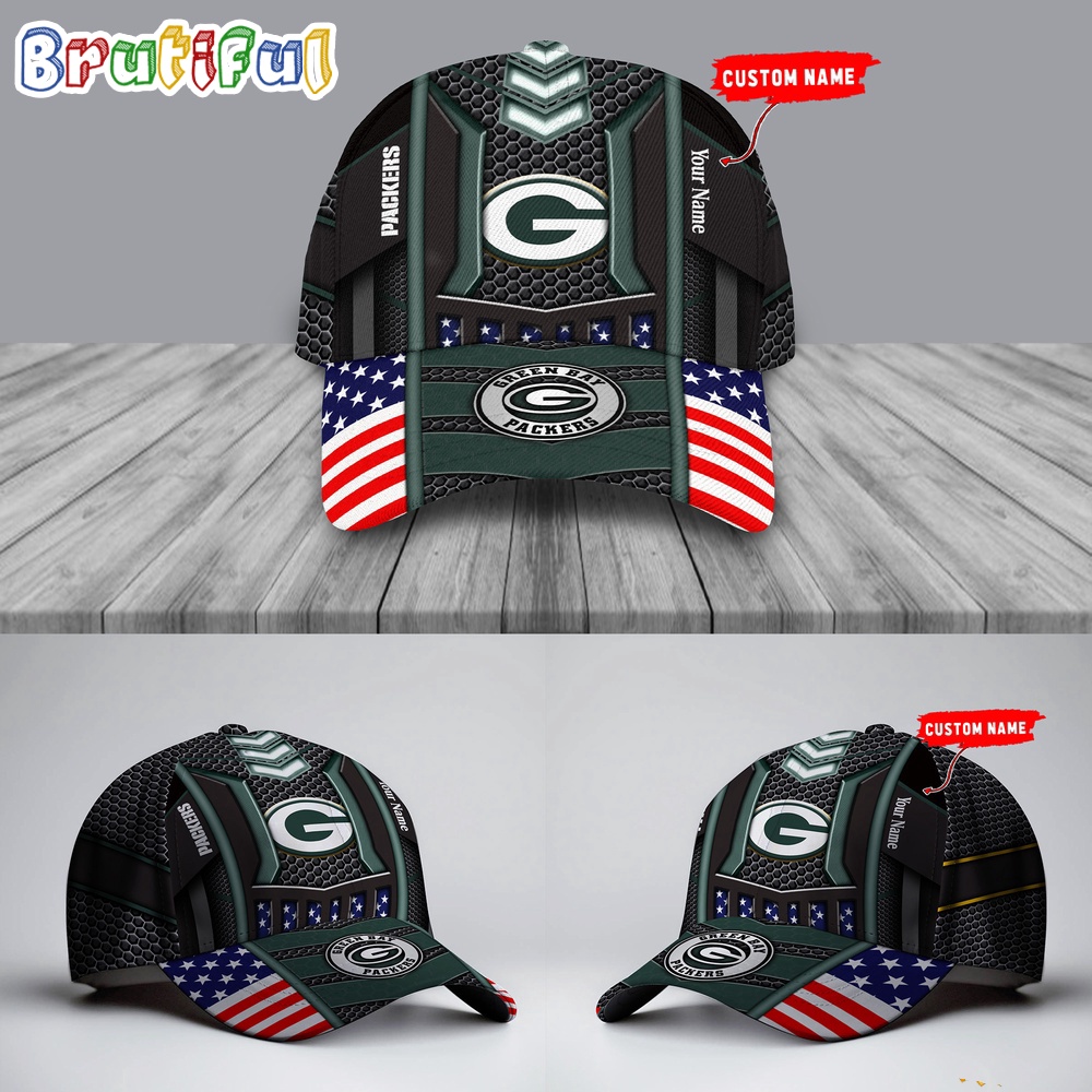 NFL Green Bay Packers America Flag Cap, America Flag Football Cap
