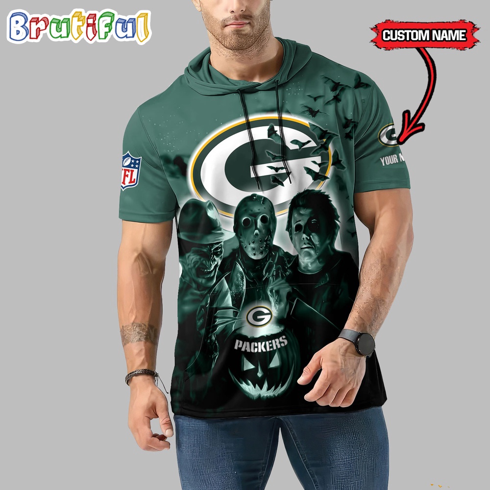 NFL Green Bay Packers Horror Characters Essential Halloween Sleeveless Hoodie