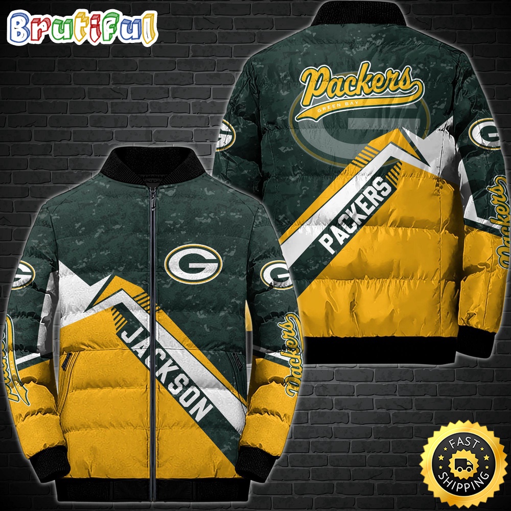 NFL Green Bay Packers Puffer Jacket Customized Sport Down Jacket