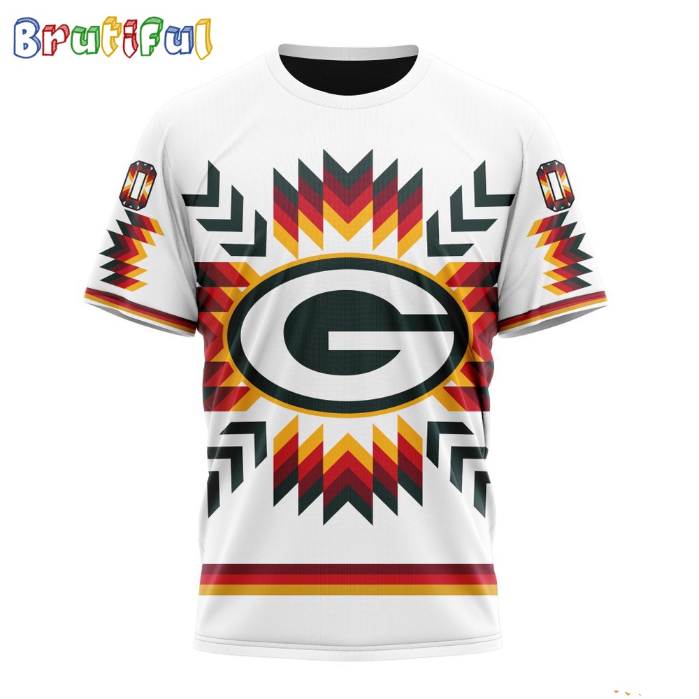 NFL Green Bay Packers T-Shirt Special Design With Native Pattern