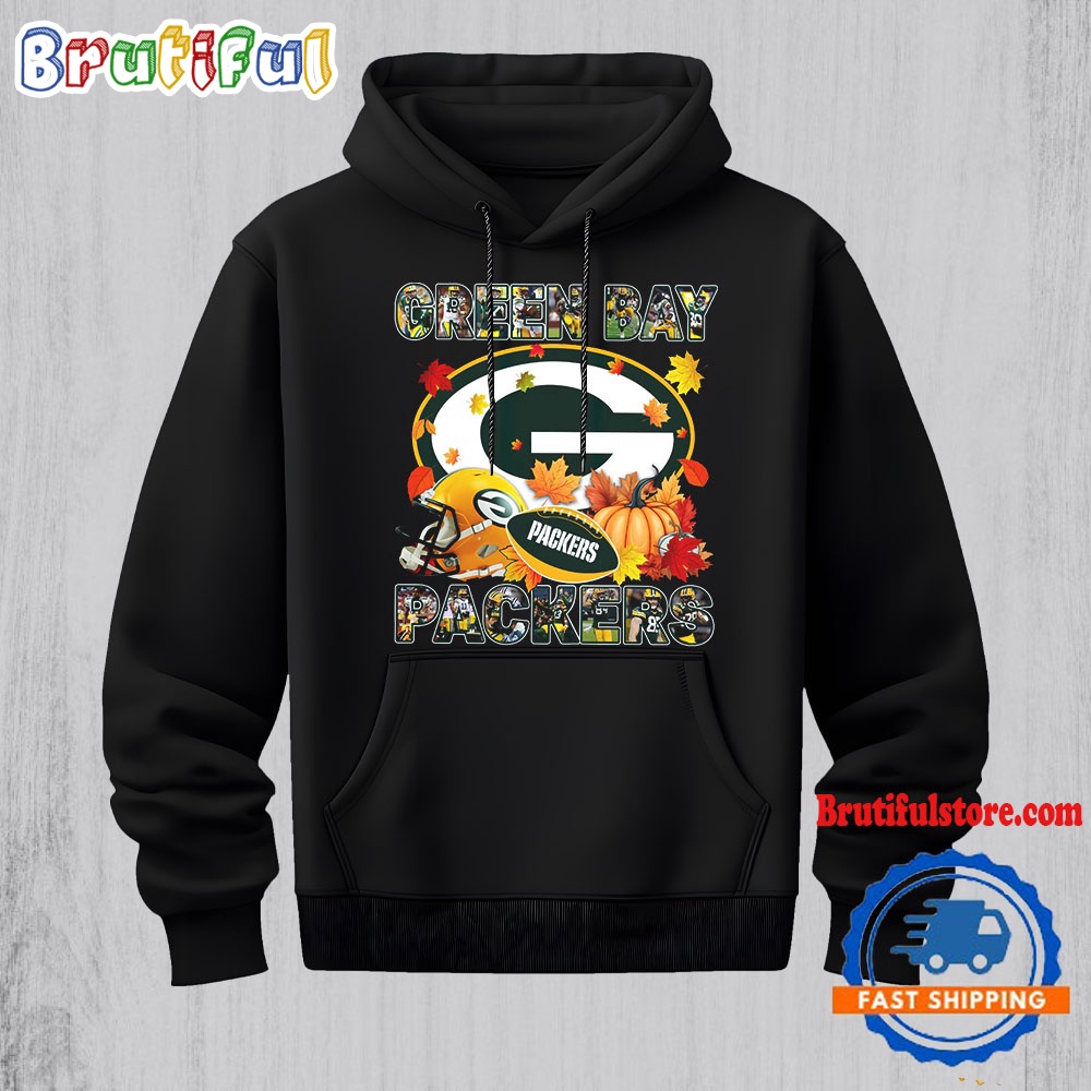 NFL Green Bay Packers Team Player Graphics Autumn Hoodie Shirt