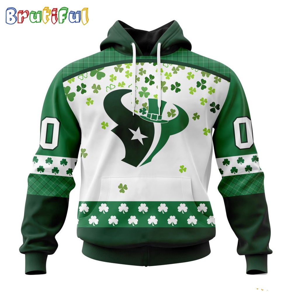 NFL Houston Texans Hoodie Special Design For St Patrick Day
