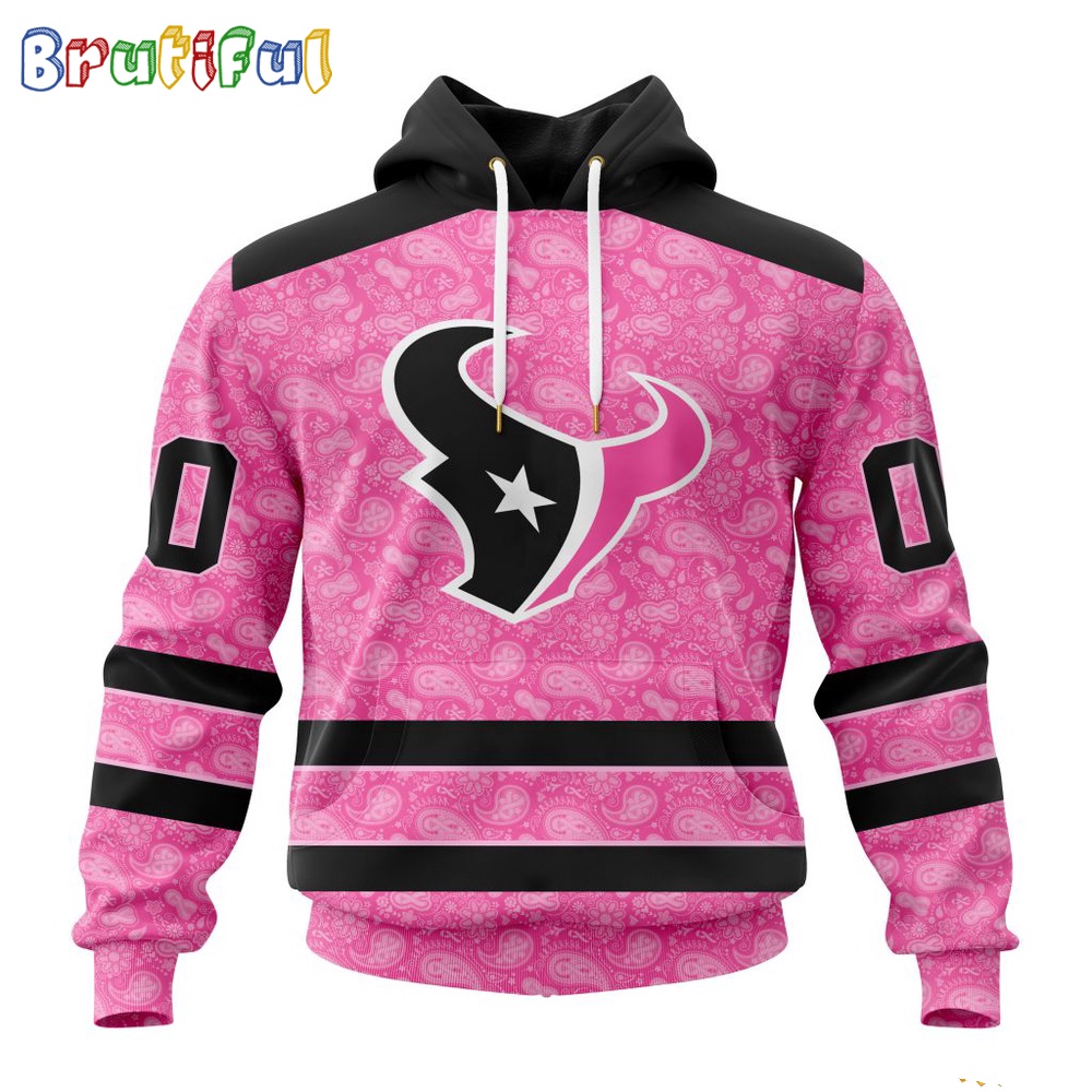 NFL Houston Texans Hoodie Special Pink Hoodie Design Fight Breast Cancer