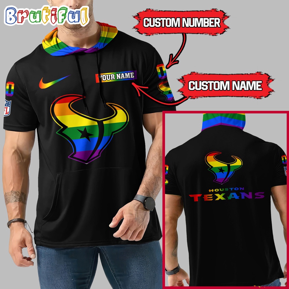 NFL Houston Texans LGBT Workout Hoodie Tank Tops Custom LGBT Pride Shirt