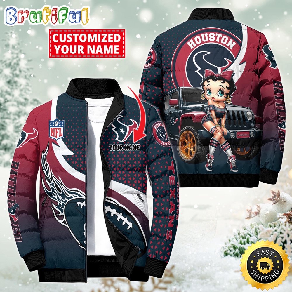 NFL Houston Texans Puffer Jacket Betty Boop Custom Jacket