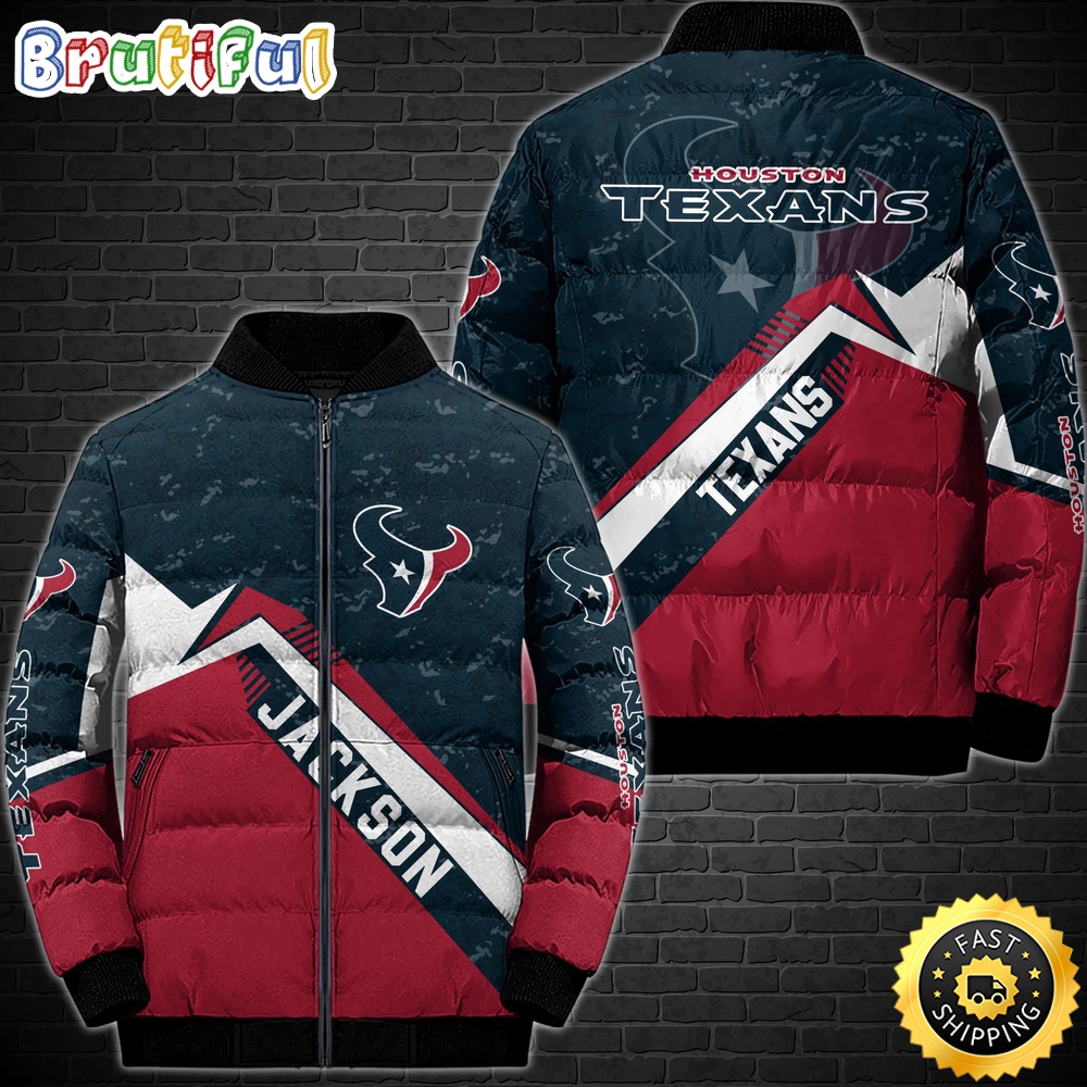 NFL Houston Texans Puffer Jacket Customized Sport Down Jacket