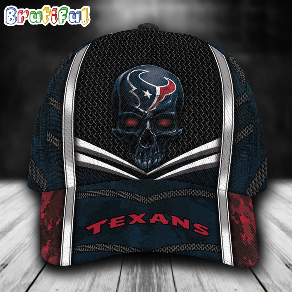 NFL Houston Texans Special Halloween Skull Custom Baseball Cap