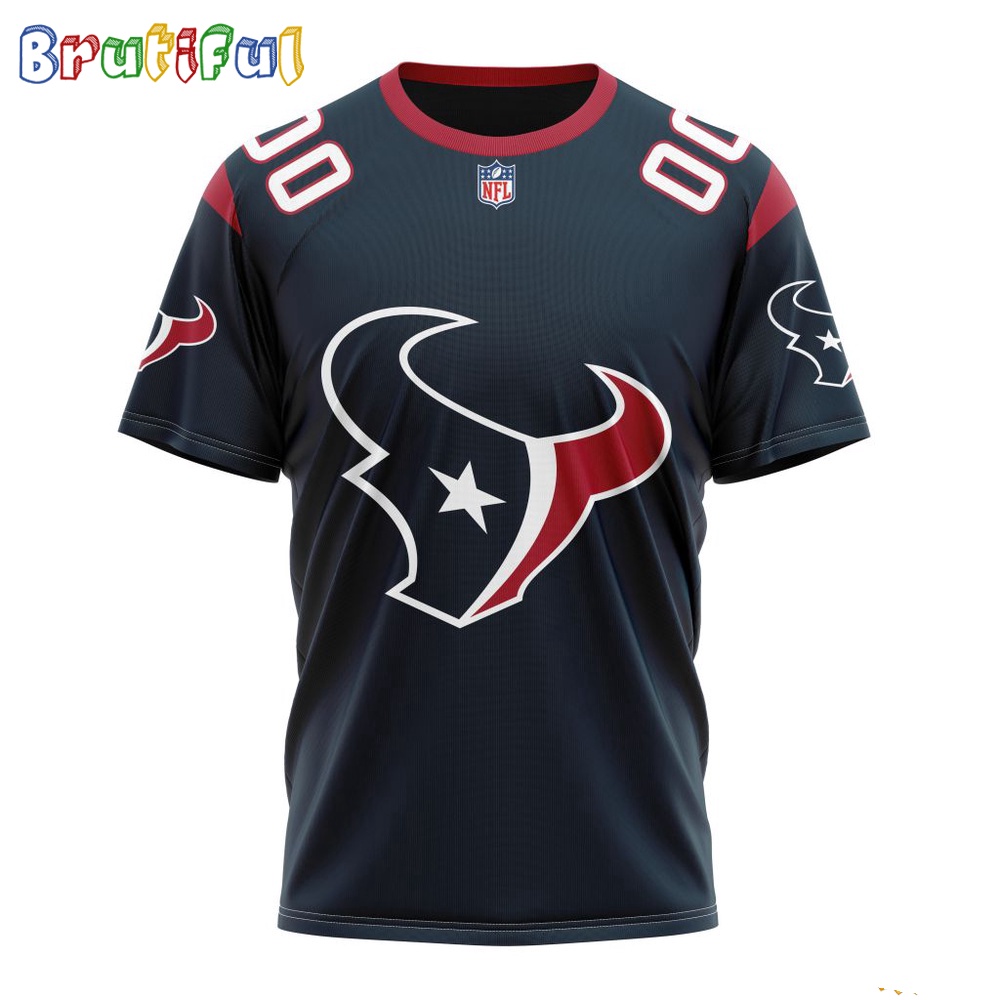 NFL Houston Texans T-Shirt 2024 Personalized Name And Number Unisex T-Shirt