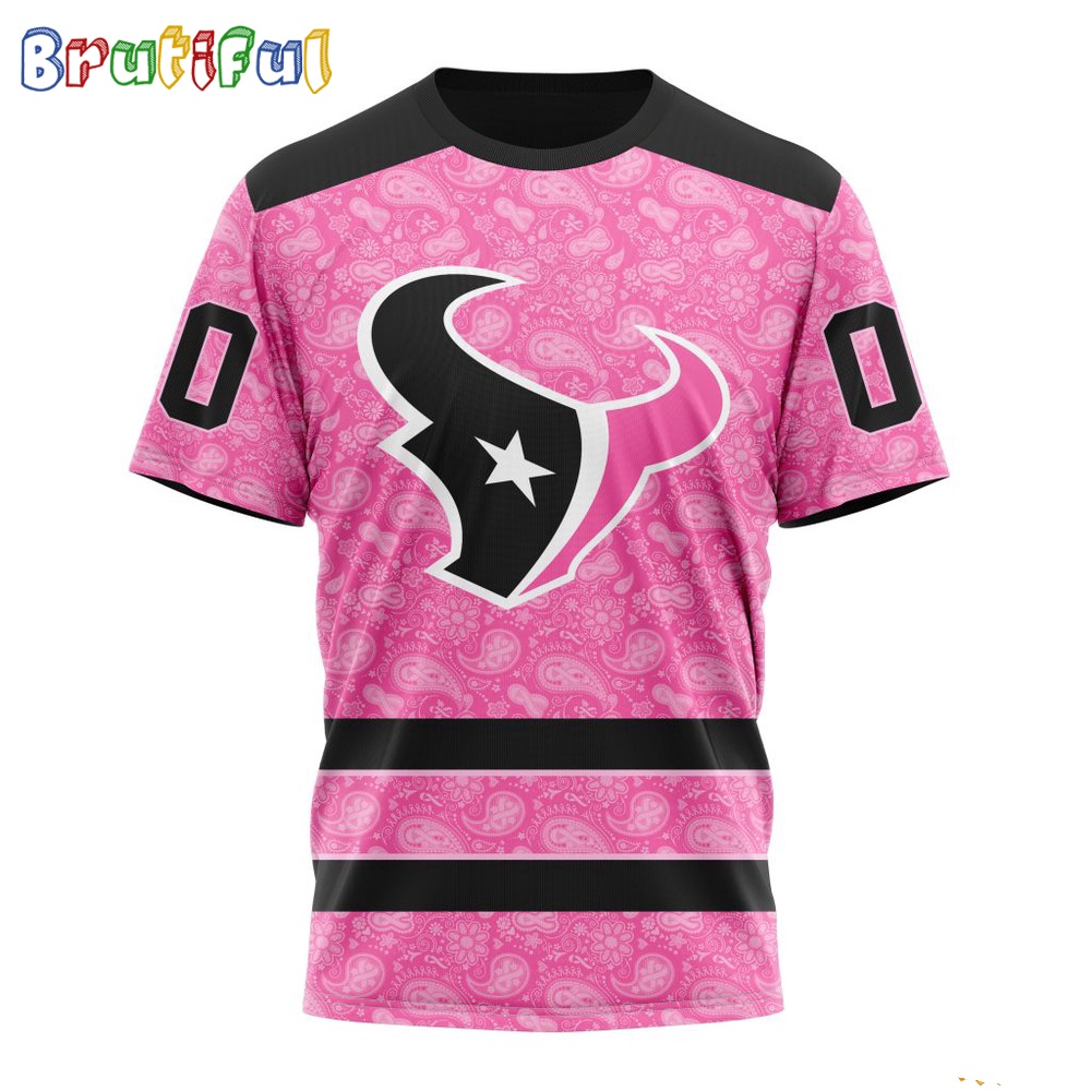 NFL Houston Texans T-Shirt Special Pink T-Shirt Design Fight Breast Cancer