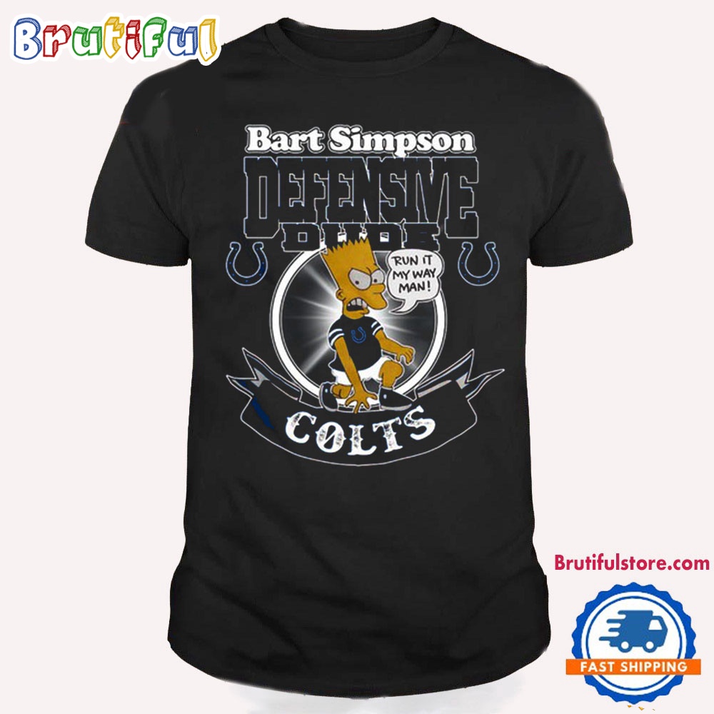 NFL Indianapolis Colts Bart Simpson Defensive Dude T Shirt