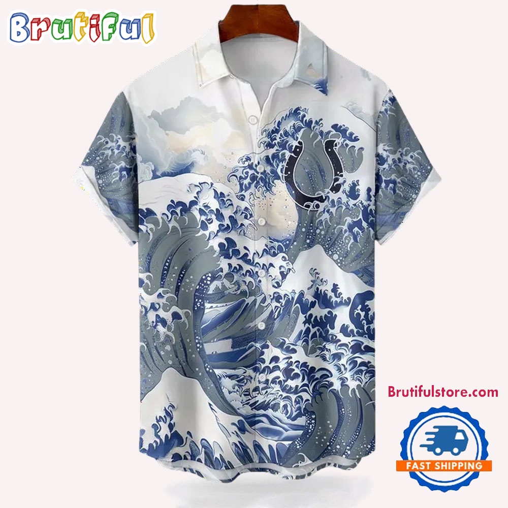 NFL Indianapolis Colts Football Special Great Wave Hawaiian Shirt
