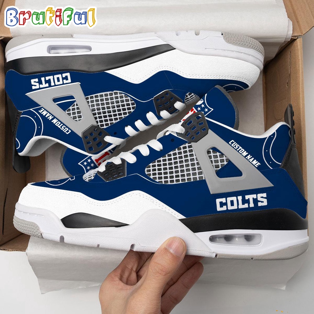 NFL Indianapolis Colts Football Team Air Jordan 4 Shoes, Personalized AJ4 Sneaker
