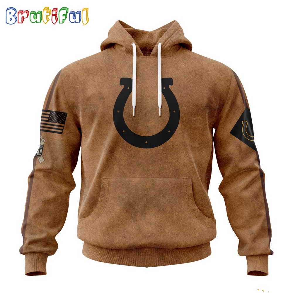 NFL Indianapolis Colts Hoodie Special Salute To Service For Veterans Day Full Printed Hoodie