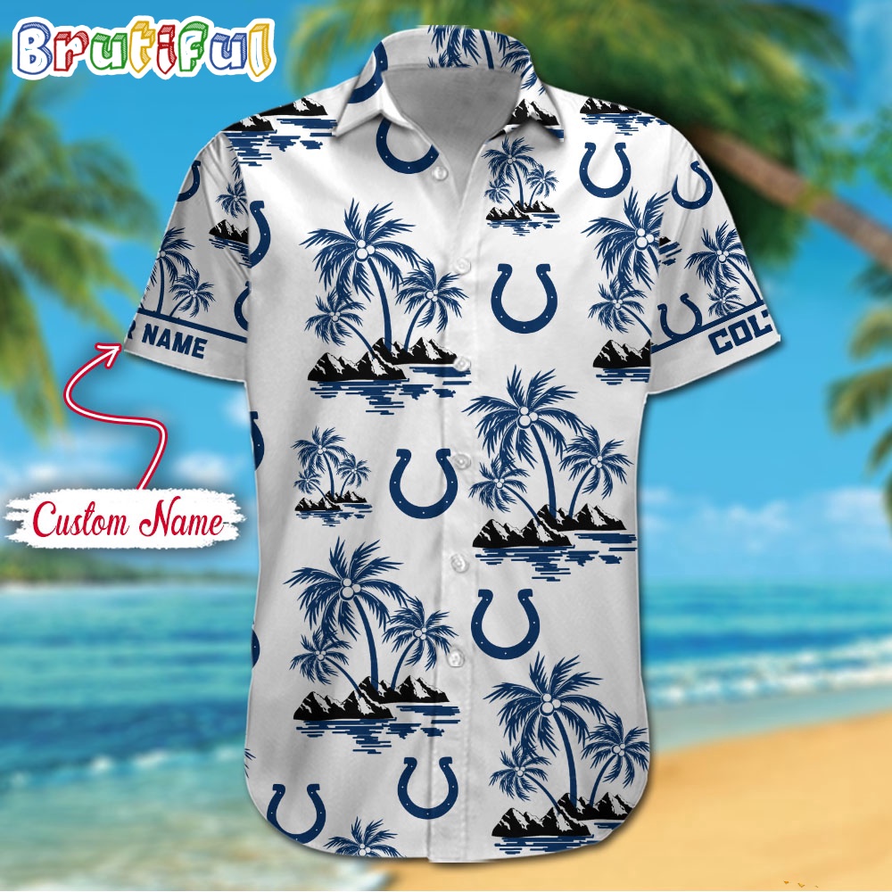 NFL Indianapolis Colts Palm Tree Tropical Summer Hawaiian Shirt