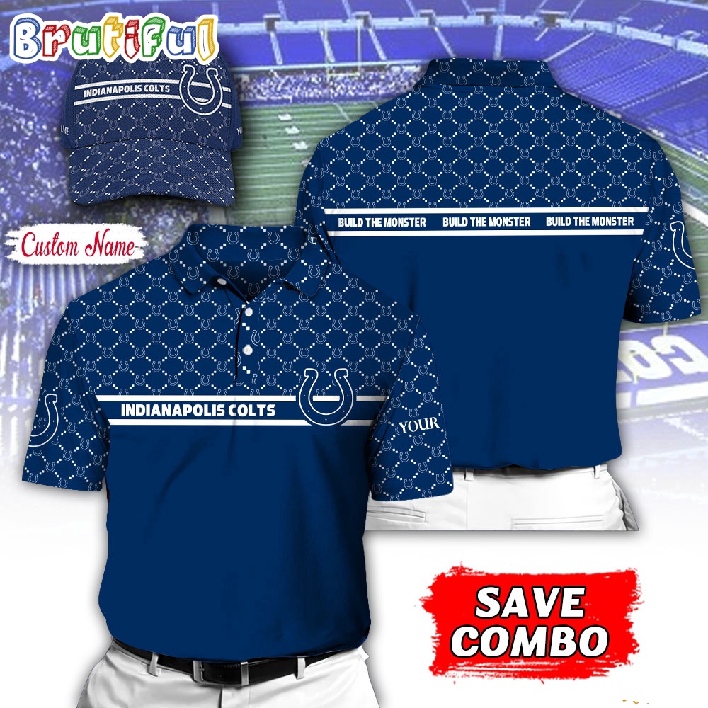 NFL Indianapolis Colts Polo Shirt, Custom Football Polo Shirt And Cap
